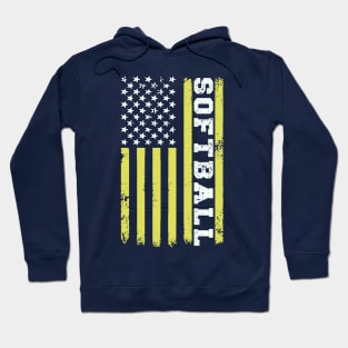 Softball American Flag Hoodie